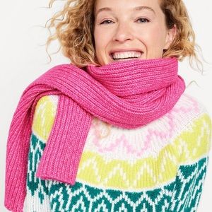 NWT OLD NAVY Rib-Knit Scarf Color: Hot Pink